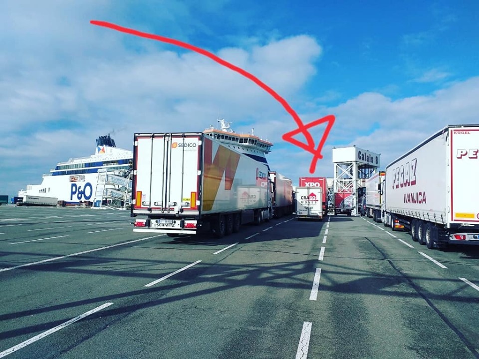 Our trusty removal van safely on its way back to England.